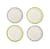 Piatto da dessert Folk Medium ceramica verde / Set di 4 - Ø 22,5 cm - & klevering