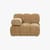 Gepolsterter Sessel Waffle textil braun / Sofa modulierbar – Austauschbare Armlehne - NV GALLERY