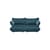 Sofa Sumo Medium textil blau / 3-Sitzer - B 210 cm / Recycelter Velours - Fatboy