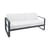 Gartensofa 2-Sitzer Bellevie metall textil grau schwarz / L 160 cm - 2-Sitzer - Fermob