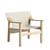 Fauteuil bas Bernard tissu beige bois naturel - Hay