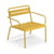 Fauteuil bas empilable Star XL métal jaune / L 118 cm - Aluminium - Emu