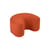 Pouf Ü tissu orange / 60 x 50 x H 30,5 cm - NOO.MA