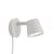 Wandleuchte mit Stromkabel Tip LED metall grau / Drehbar - Dimmer - Muuto