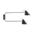 Applique avec prise Club Double métal noir / 2 bras pivotants - L 81 cm - House Doctor