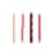 Langkerze Pattern wachs rosa / 4er-Set - Hay