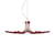 Sospensione Asteria LED metallo rosso / Ø 67 cm - Foscarini