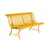 Louisiane Bench with backrest metal yellow / L 150 cm - Metal - Fermob