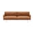 Divano destro Outline Soft pelle marrone / 3 posti - L 220 cm - Muuto
