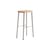 Sgabello bar Bird legno naturale / Altezza 75 cm - Non imbottito - raawii