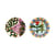 Teller Jane January 01 keramik bunt / Set von 2 - Ø 25,8 cm - Serax