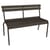 Banc avec dossier Luxembourg métal marron / 3 places - L 118 cm - Fermob