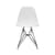 RE DSR - Eames Plastic Side Chair Chair plastic material white / (1950) - Black Base, legs / Recycled - Vitra