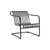 Fauteuil bas Palissade Cantilever Lounge métal noir - Hay