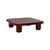 Table basse Bilbao bois rouge / 120 x 120 x H 31 cm - Mogg