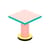 Table carrée Super Lounge Table bois multicolore / 70 x 70 cm - Seletti