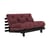 Schlafcouch Roots holz rot / B 140 cm - 3 Positionen / Schwarze Struktur - KARUP DESIGN