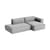 Canapé d'angle Mags Soft Low Armrest n°3 gris / 2,5 places - L 256.5 cm / Accoudoir droite - Hay