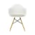 Fauteuil DAW - Eames Plastic Armchair plastique blanc / (1950) - Galette d'assise - Vitra