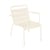 Fauteuil lounge Luxembourg métal beige / Dossier droit - Fermob