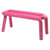 Gepolsterte Bank Bold textil rosa / Stoff – L 100 cm - Moustache
