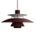PH 5 Pendant metal red / Ø 50 cm - Poul Henningsen, 1958 - Louis Poulsen
