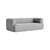 Divano destro Quilton tessuto grigio / 2 posti - L 214 cm - Trapuntato - Hay