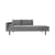 Sofa Wind textil grau / Linke Armlehne - B 200 cm / Velours - BROSTE COPENHAGEN
