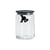 Bocal hermétique Gianni a little man holding on tight verre plastique noir / 90 cl - Alessi