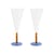 Flûte à champagne Perle verre multicolore / Set de 2 - 18 cl - & klevering