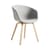 Poltrona imbottita About a chair AAC23 tessuto grigio legno naturale / Tessuto integrale e rovere vernice opaca - Hay