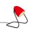 Lampe de table M3 métal rouge / Applique - Michel Mortier, 1951 - Exclusivité - SAMMODE STUDIO