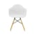 Fauteuil RE DAW - Eames Plastic Armchair plastique blanc / (1950) - Pieds bois clair / Recyclé - Vitra