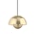 FlowerPot VP1 Pendant gold metal / Ø 23 cm - By Verner Panton, 1968 - &tradition