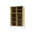 Geschirrschrank Ripple III holz gelb / Vitrine - B 69,6 x T 38 x H 105 cm / Wellglas - MONTANA