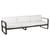 Canapé de jardin 3 places Bellevie métal marron / L 235 cm - Tissu taupe grisé - Fermob