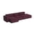Canapé d'angle Mags Soft Low Armrest n°4 bordaeux / 3 places -  L 331 cm/ Accoudoir gauche - Hay