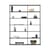 Easy Irony Bookcase metal black L 178 x H 226 cm - Easy to build - Zeus