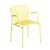 Fauteuil bridge empilable Week-end métal jaune / Aluminium - Petite Friture