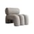 Fauteuil rembourré Foku tissu beige - 101 COPENHAGEN