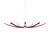 Asteria LED Pendant metal red / Ø 143 cm - Foscarini