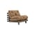 Liege Roots holz braun / Liege & Beistellbett - 3 Positionen / Struktur Braun - KARUP