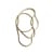 Pond Tablemat gold metal / Set of 3 rings - Brass - Ferm Living