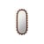 Miroir mural Wooden Ripple bois marron / 61 x 135 cm - HK LIVING