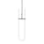 Curve LED Pendant plastic material white / W 16 x H 70 cm - 101 COPENHAGEN