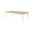 Table rectangulaire 55 chêne bois naturel / 200 x 95  cm - Réédition 1955 / 10 personnes - Tolix