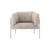 Gepolsterter Sessel Karel textil grau - Bloomingville