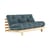 Schlafcouch Roots holz blau / B 160 cm - 3 Positionen / Struktur Pinie Klare Kiefer - KARUP