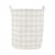 Wäschekorb Squares textil weiß schwarz / Ø 40 cm x H 50 cm - House Doctor