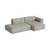 Canapé d'angle Mags Soft Low Armrest n°3 gris clair / 2,5 places - L 256.5 cm / Accoudoir droite - Hay